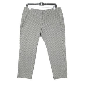 J.jill black Beige gingham checkered ankle pants size 12